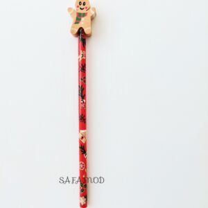 Crayon de Noël avec tête gomme