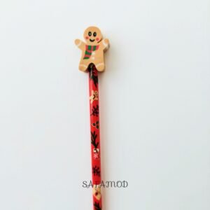 Crayon de Noël avec tête gomme